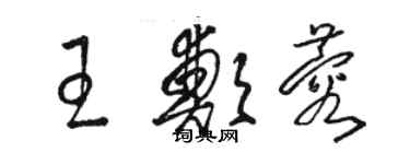 骆恒光王郑蓉草书个性签名怎么写