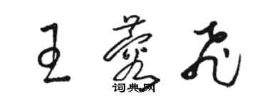 骆恒光王蓉飞草书个性签名怎么写