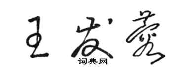 骆恒光王发蓉草书个性签名怎么写