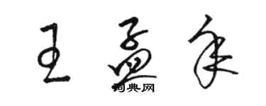 骆恒光王孟年草书个性签名怎么写