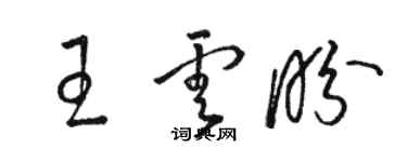 骆恒光王云盼草书个性签名怎么写