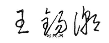 骆恒光王锡潮草书个性签名怎么写