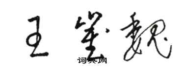 骆恒光王崔魏草书个性签名怎么写