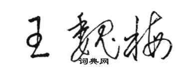 骆恒光王魏梅草书个性签名怎么写