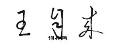 骆恒光王自来草书个性签名怎么写