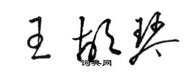 骆恒光王胡琴草书个性签名怎么写