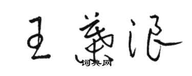 骆恒光王叶浪草书个性签名怎么写