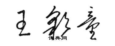 骆恒光王彩童草书个性签名怎么写