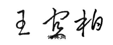 骆恒光王宜柏草书个性签名怎么写