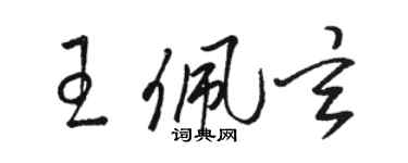 骆恒光王佩玄草书个性签名怎么写