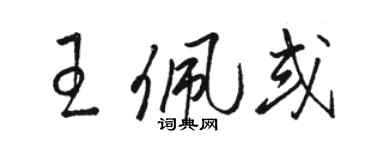 骆恒光王佩或草书个性签名怎么写