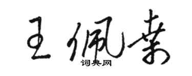 骆恒光王佩桑草书个性签名怎么写