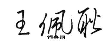 骆恒光王佩耿草书个性签名怎么写