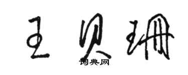 骆恒光王贝珊草书个性签名怎么写