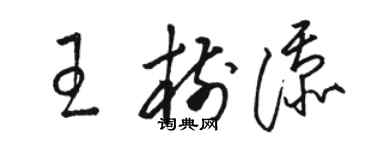 骆恒光王树添草书个性签名怎么写