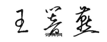 骆恒光王响燕草书个性签名怎么写
