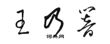 骆恒光王乃响草书个性签名怎么写