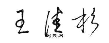 骆恒光王佳杉草书个性签名怎么写