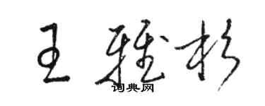 骆恒光王雅杉草书个性签名怎么写