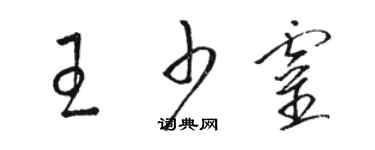 骆恒光王少灵草书个性签名怎么写