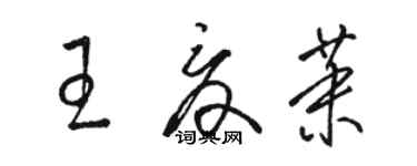 骆恒光王夏茉草书个性签名怎么写