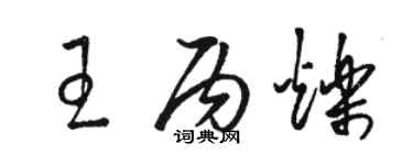 骆恒光王丙烁草书个性签名怎么写
