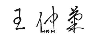 骆恒光王仲菊草书个性签名怎么写