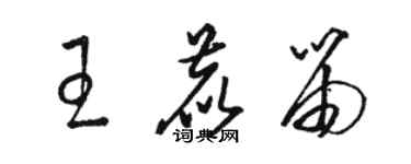 骆恒光王鹿笛草书个性签名怎么写