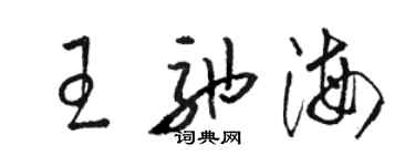 骆恒光王弛海草书个性签名怎么写