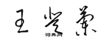骆恒光王登兰草书个性签名怎么写