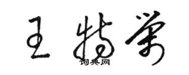 骆恒光王特荣草书个性签名怎么写