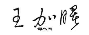 骆恒光王加曙草书个性签名怎么写
