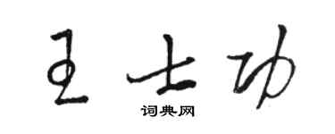 骆恒光王士功草书个性签名怎么写