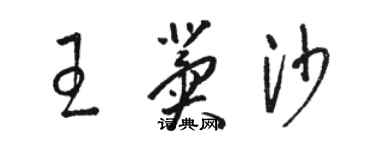 骆恒光王冀沙草书个性签名怎么写