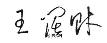 骆恒光王阔财草书个性签名怎么写