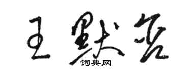 骆恒光王默含草书个性签名怎么写