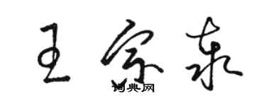 骆恒光王宗泰草书个性签名怎么写
