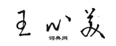 骆恒光王心美草书个性签名怎么写