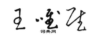 骆恒光王唯慰草书个性签名怎么写