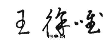 骆恒光王徐唯草书个性签名怎么写