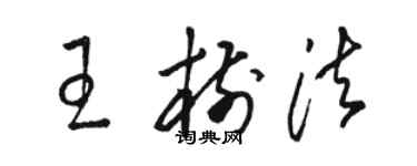 骆恒光王树法草书个性签名怎么写