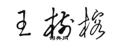 骆恒光王树榕草书个性签名怎么写