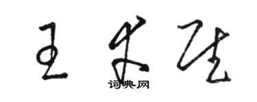 骆恒光王幸慰草书个性签名怎么写