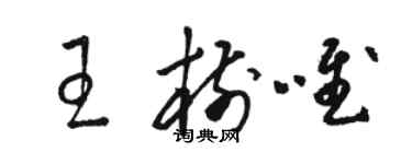 骆恒光王树唯草书个性签名怎么写