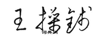 骆恒光王操钱草书个性签名怎么写