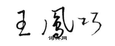 骆恒光王凤巧草书个性签名怎么写