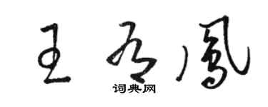 骆恒光王有凤草书个性签名怎么写