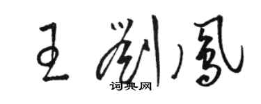 骆恒光王刘凤草书个性签名怎么写