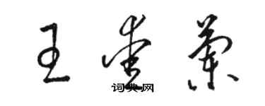 骆恒光王爱兰草书个性签名怎么写