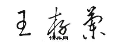 骆恒光王存兰草书个性签名怎么写